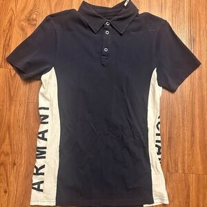 Armani Exchange Navy & White Polo Shirt